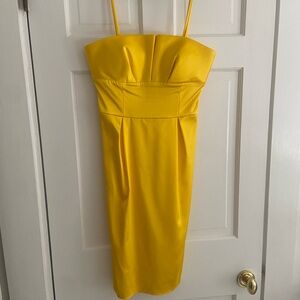 Yellow Chetta B. Spaghetti Strap Sundress